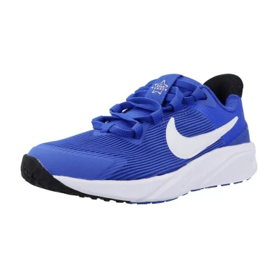 Afbeelding van Nike Performance STAR Runner 4 Unisex Hardloopschoenen neutraal voor kinderen, Maat: 28.5, Hyper royal/white/black Textiel/ synthetisch