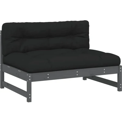 Afbeelding van Tuinvoetenbank 120X80 Cm Geïmpregneerd grenenhout 1 / Grijs Middenbank