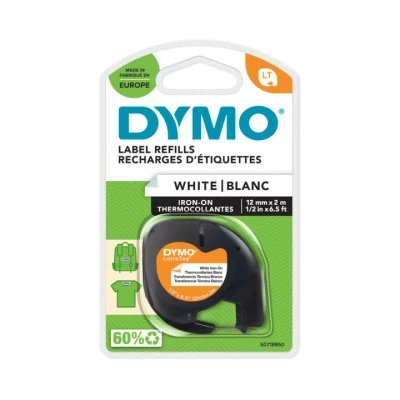 Afbeelding van Dymo 18769 (S0718850) Tape Zwart op wit (12 mm)