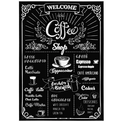 Afbeelding van Komar Wandfolie Coffeeshop 50x70 cm (breedte x hoogte), zelfklevende wandtattoo (1 stuk)