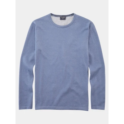 Afbeelding van OLYMP Level Five Casual Body Fit Trui ronde hals rook blauw, Effen