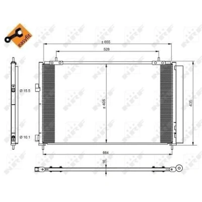 Afbeelding van Condensor, airconditioning NRF 350222