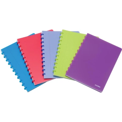 Afbeelding van 10x Schrift Atoma A4 ruit 4x8mm 144blz 90gr PP transparant assorti
