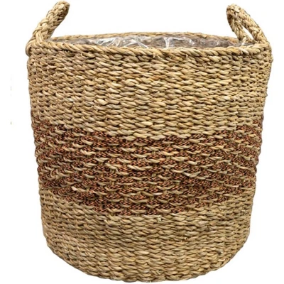 Afbeelding van Ter Steege Plantenmand voor Binnen Zeegras Beige Bruin D 26 cm H 23