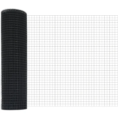 Afbeelding van vidaXL gelaste draadhek met 22 U palen Grijs 0.6x50 m Staal