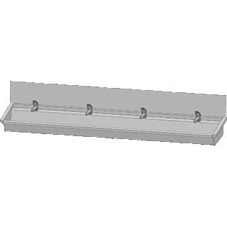Afbeelding van Intersan Sanilav 3.0 wasgoot FIQ 240 cm rvs met achterplaat