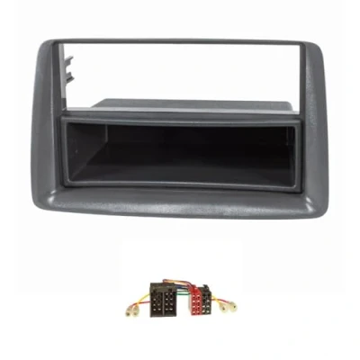Afbeelding van tomzz Audio 2414 040 radio installatie frame Set geschikt voor Fiat Panda 169 antraciet met adapter iso