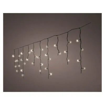 Afbeelding van IJspegelverlichting 20 meter 490 LED lampjes goud knipper functie