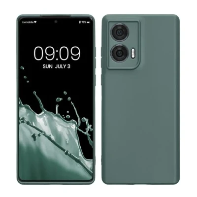 Afbeelding van kwmobile telefoonhoesje geschikt voor Motorola Edge 50 Fusion Hoesje smartphone Precisie camera uitsnede In blauwgroen
