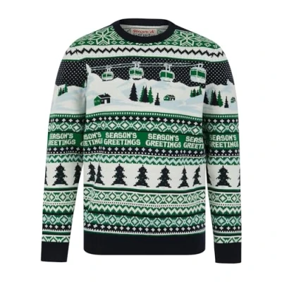 Afbeelding van Tokyo Laundry Merry Christmas Nordic Fair Isle Style gebreide kersttrui voor heren, Kabelbaan Inkt, XL