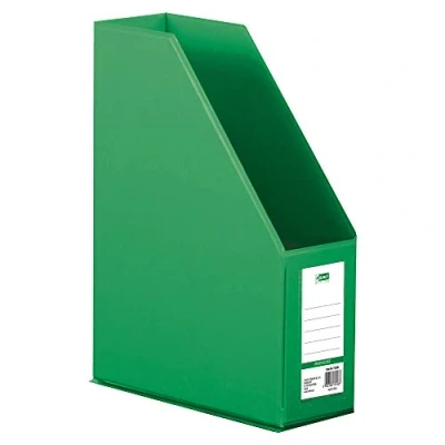 Afbeelding van D.RECT Kunststof organizer, tijdschriftenhouder, tijdschriftenhouder met kijkvenster om te beschrijven PVC A4 90 mm, opvouwbaar, groen