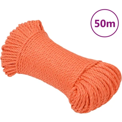 Afbeelding van vidaXL Werktouw 6 mm 50 m polypropeen oranje