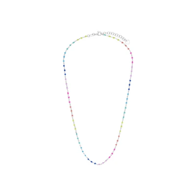 Afbeelding van Lucardi Kinder Zilveren kinderketting bal multi Ketting 925 Zilver Zilverkleurig 41 cm