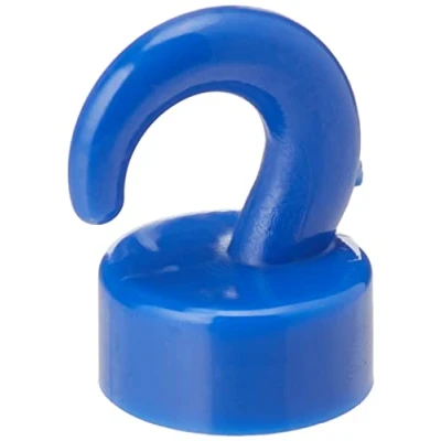 Afbeelding van Magneet Expert Blauw Kunststof Mini Magnetische Haken 1 kg Trek (12 mm dia x 20 hoog) (Pack van 10)