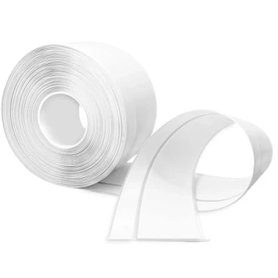 Afbeelding van zelfklevende zachte plint, 6M PVC keukenplint 50x20mm, plint voor keuken en badkamer 5x2 Wit