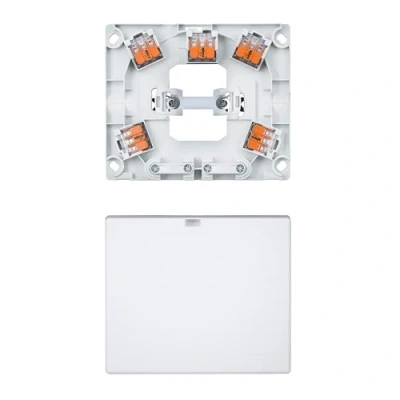 Afbeelding van Schneider Electric Merten MEG1010 9019 fornuis en apparaataansluitdoos inbouw met 2 uitgangen steekklemmen incl. Wago verbindingsklemmen, polarwit