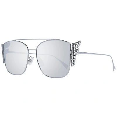 Afbeelding van FENDI Zonnebril FF 0380/G/S 6LB IC Ruthenium Grijs Zilver Mirror Sunglasses