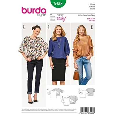 Afbeelding van Burda Naaipatroon 6458 Blouse in variaties