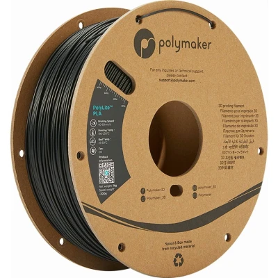 Afbeelding van Polymaker PA02001 PolyLite Filament PLA kunststof 1.75 mm 1000 g Zwart 1 stuk(s)