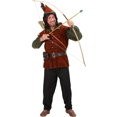 Afbeelding van Widmann Robin Hood Kostuum Middeleeuws Of The Man Groen, Bruin Large Carnavalskleding Verkleedkleding
