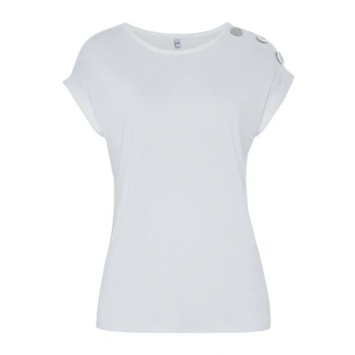 Afbeelding van Buffalo Tshirt print, Dames, Maat: 44/46, Creme