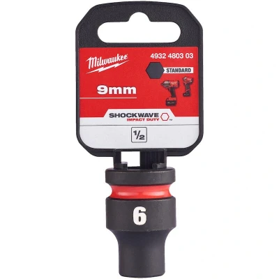 Afbeelding van Milwaukee Accessoires SHOCKWAVE Krachtdop 1/2&quot; kort 9 mm 1 stuk 4932480303