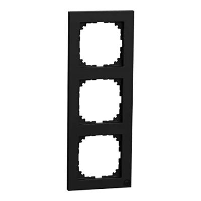 Afbeelding van Merten m pure 3 voudig afdekraam klembevestiging ip20 mat zwart ral9005 meg4030 3603