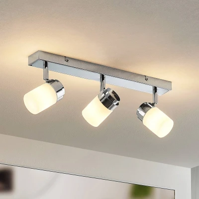 Afbeelding van Lindby buitenspot 3lichts Staal, glas H: 11.5 cm G9 chroom
