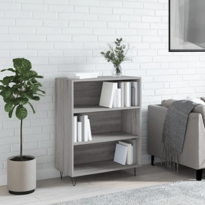Afbeelding van Boekenkast 69,5x32,5x90 cm bewerkt hout grijs sonoma eikenkleur