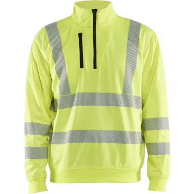 Afbeelding van Blaklader High Vis Sweatshirt halve rits 3564 2538 Geel