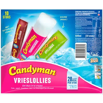 Afbeelding van Candyman Coolsticks Vrieslollies 10 Stuks