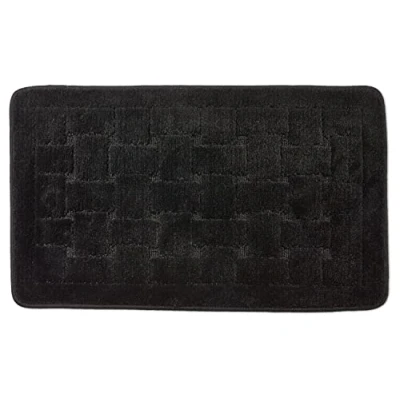 Afbeelding van Emma Barclay Orkney Crosshatch badmat (45x75cm) (zwart)