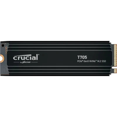 Afbeelding van Interne gaming SSD met premium koellichaam CRUCIAAL T705 1TB PCIe Gen5 NVMe M.2 (2024) CT1000T705SSD5