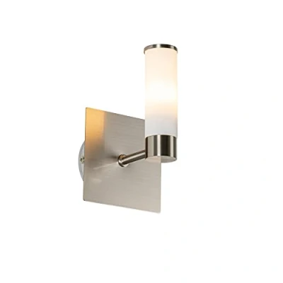 Afbeelding van QAZQA Moderne badkamer wandlamp staal IP44 Bath