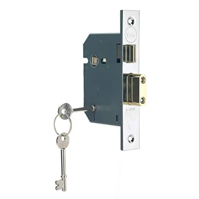 Afbeelding van Yale 5 hendel insteekslot, hoge veiligheid, chromen afwerking, 2,5 inch/64 mm