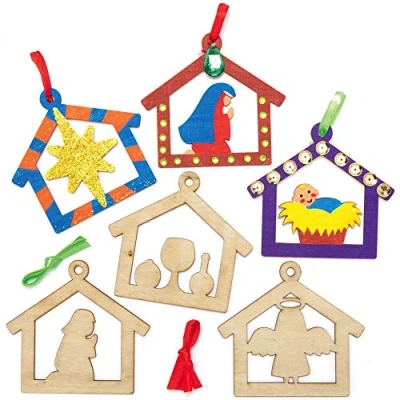 Afbeelding van Baker Ross AX559 Pailletten Kerstbal Decoratiesets Voor Kinderen Pakket Van 10, Kerstboomversieringen Creatieve Kunst En Knutselspullen, Om Te Maken Versieren