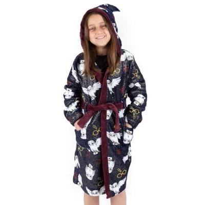 Afbeelding van Harry Potter Dressing jurk kinderen rode of blauwe opties pyjama robe 13 14 jaar