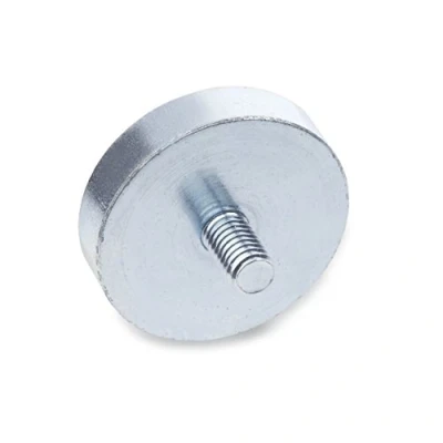 Afbeelding van Ganter Normelemente GN 50.3 ND 32 M6 magneet met buitendraad, zilver