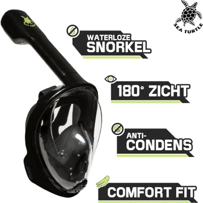 Afbeelding van Snorkel Sea Turtle Black (S/M)