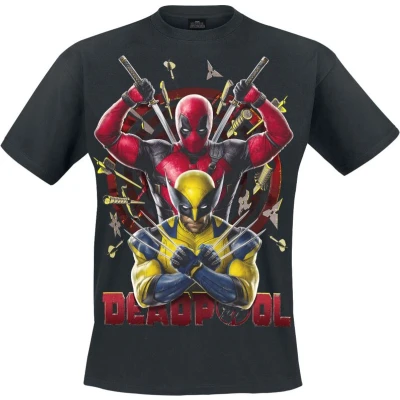Afbeelding van Spiral Marvel,Deadpool Deadpool Wolverine Bullseye Heren T shirt XL Zwart