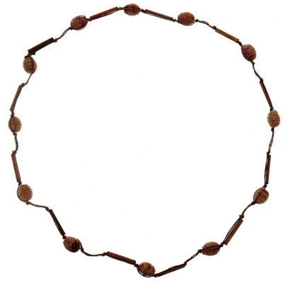 Afbeelding van Behave Lange ketting bruin met houten kralen