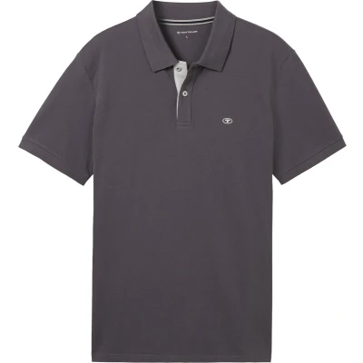 Afbeelding van TOM Tailor Kurzarm MIT Logostickerei Poloshirt, Heren, Maat: Medium, Dark shadow