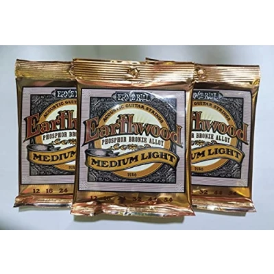 Afbeelding van Ernie Ball 2146 Aardhout Medium Light Akoestische Fosforbrons String Set (12 54) 3 Pack