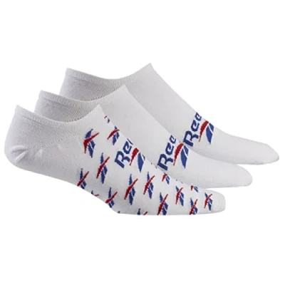 Afbeelding van Reebok CL Fo Invisible Sock 3P sokken, uniseks, volwassenen, wit/Vecblu/Vecred, L