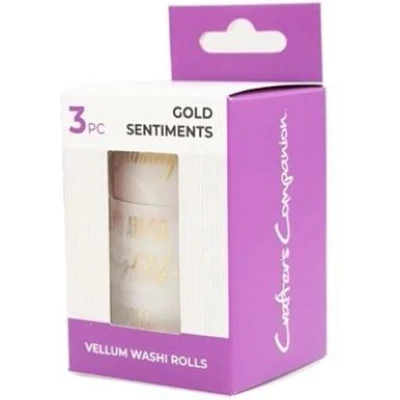 Afbeelding van CC Vellum Washi Tape Rolls Gold Sentiments