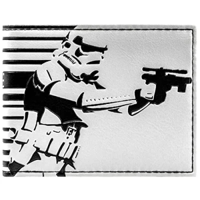 Afbeelding van Star Wars Galactic Empire Stormtrooper in Actie Portemonnee/Beurs Bi Fold ID &amp; Kaarthouder, Wit