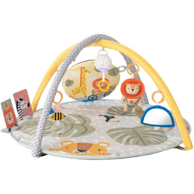 Afbeelding van Taf Toys Savannah Baby 360 Activity Gym. Double Sided Crinkling Padded Soft Mat with Flash Card Holder and 7 Hanging Sensory Toys. Suitable from Birth, Various