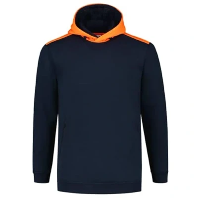 Afbeelding van Tricorp 303005 Sweater High Vis Capuchon Inkt/Fluo Oranje