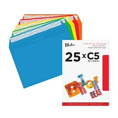 Afbeelding van Creative Colour 45123 enveloppen zelfklevend gekleurd geselecteerd C5 162 x 229 mm 120 g/m² 25 stuks