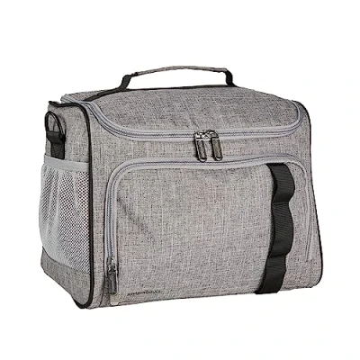 Afbeelding van Amazon Basics Koelbox, opvouwbaar, waterdicht, lichtgewicht, geïsoleerd, inhoud van 12 liter (24 blikjes), grijs
